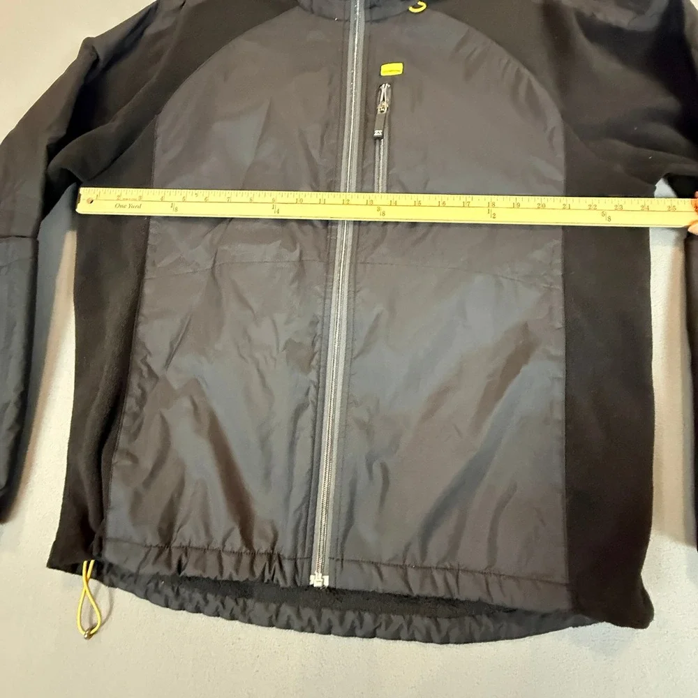 Zegna Sport Hybrid Jacket Mens XL Black Yellow Fleece Full Zip Gorpcore Techwear